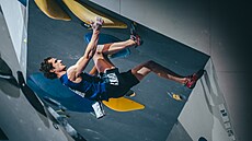 Adam Ondra na MS ve sportovním lezení ve výcarském Bernu.