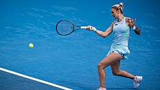�eská tenistka Tereza Martincová ve �tvrtfinále turnaje WTA v Praze