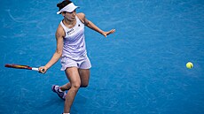 Japonská tenistka Nao Hibinová ve �tvrtfinále turnaje WTA v Praze
