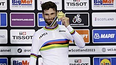 Italský cyklista Filippo Ganna vyhrál na mistrovství svta dráha v Glasgow...