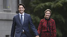 Justin Trudeau a jeho manelka Sophie (Ottawa, 11. záí 2019)