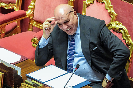 Italský ministr obrany Guido Crosetto (27. ervence 2023)