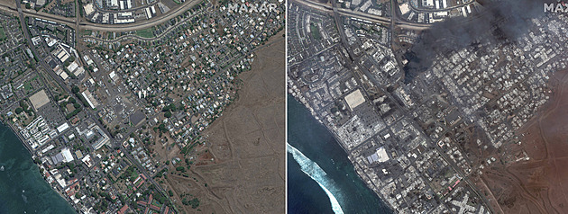 Plameny na Havaji zničily lodě i historické město. Zemřelo už 36 lidí