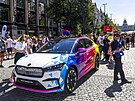 koda Enyaq Coupe Respectline v ele prvodu festivalu Prague Pride