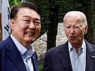 Americký prezident Joe Biden ve svém letním sídle Camp David v Marylandu pijal...