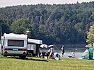 Autokemp Radost a atrakce kempu Kosatka na Hracholusk� p�ehrad� u Plzn�. (15....