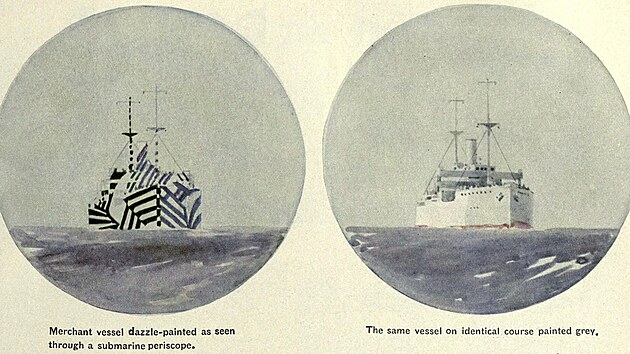 Uk�zka efektivity dazzlingu p�i pozorov�n� lodi periskopem