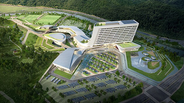 S�dlo spole�nosti KHNP v provincii Severn� Kjongsang na jihu Koreje.