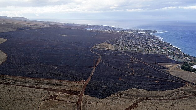 V Lahain na Havaji zstala po lesnm poru pustina. (10. srpna 2023)