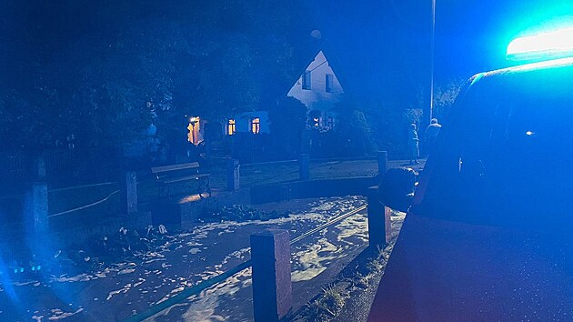 P�ivalov� d隝 zatopil n�kolik ulic v N�chod�. (14. srpna 2023)