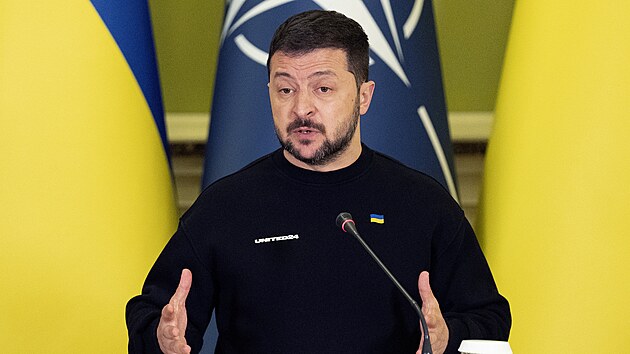 Ukrajinsk� prezident Volodymyr Zelenskyj v Kyjev� (20. dubna 2023)