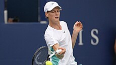 Italský tenista Jannik Sinner ve finále turnaje v Torontu.