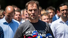 Předseda slovenského hnutí OLaNO Igor Matovič (5. července 2023)