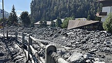 Msto v italských Alpách zasáhla vlna vody a bahna. (13. srpna 2023)