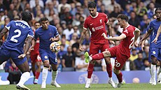 Momentka z utkání Chelsea - Liverpool.