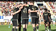 Radost fotbalist� Sparty v Jablonci.