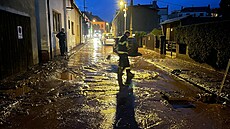 Pivalový dé zatopil nkolik ulic v Náchod. (14. srpna 2023)