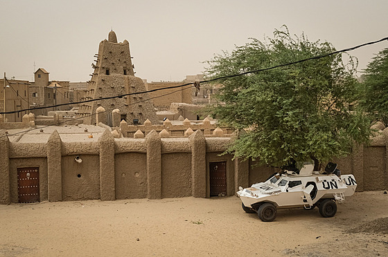 Starobylé msto Timbuktu v dob, kdy v nm jet mohly hlídkovat mezinárodní...