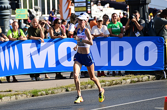 eská maratonkyn Moira Stewartová na atletickém mistrovství svta v Budapeti.