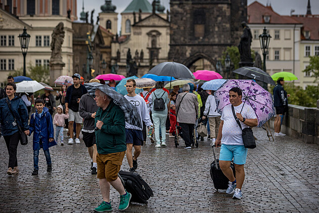 Turisté v centru Prahy (29. ledna 2020)