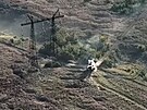 Doncká oblast. Likvidace ruského obrnného vozidla kamikadze dronem 3. útoené...