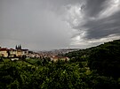 P�ívalový dé�� nad Prahou. (21. �ervna 2023)