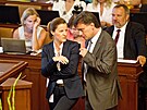 Pavel Blaek a Karolína Peake v roce 2012. Tehdejí pedsedkyni Legislativní...
