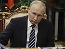 Ruský prezident Vladimir Putin bhem jednání v Kremlu (28. srpna 2023)