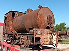 Pevoz historické parní lokomotivy z nádraí ve Velkém Bezn do depozitáe...