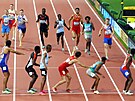 Rozbh muské tafety na 4x 400 metr na mistrovství svta v Budapeti. K...