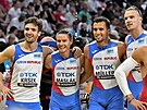 lenové eské muské tafety na 4x400 metr na mistrovství svta v Budapeti....