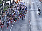 Momentka z maratonu na mistrovství svta v Budapeti.