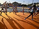 Momentka z enského maratonu na MS v Budapeti
