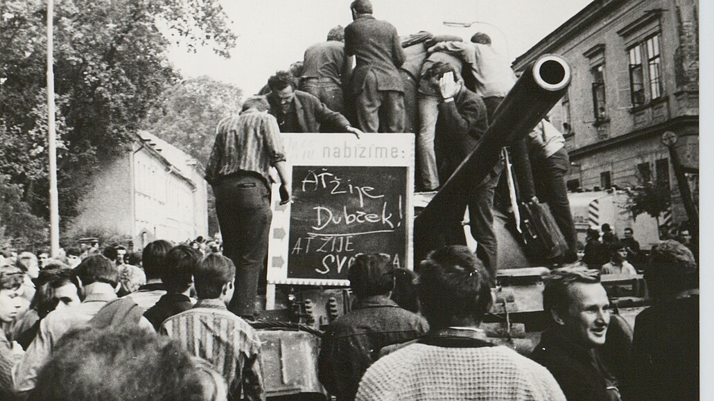 Protesty v srpnu 1968 v �umperku.