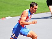 Vít Müller startuje do rozbhu na 400 metr pekáek na MS v Budapeti.