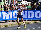 Česká maratonkyně Moira Stewartová na atletickém mistrovství světa v Budapešti.