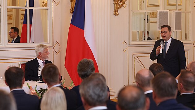 Vedoucí zastupitelských úřadů ČR v zahraničí na setkání s prezidentem Petrem Pavlem na Pražském hradě. (29. srpna 2023)