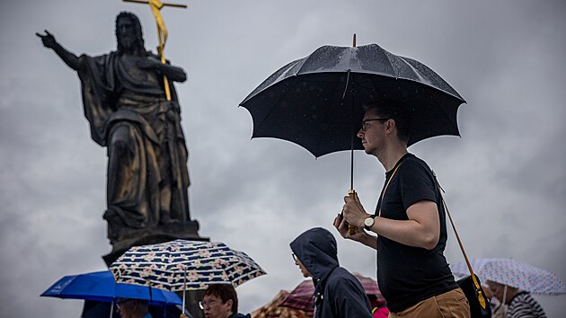 Turist� v centru Prahy (29. ledna 2020)
