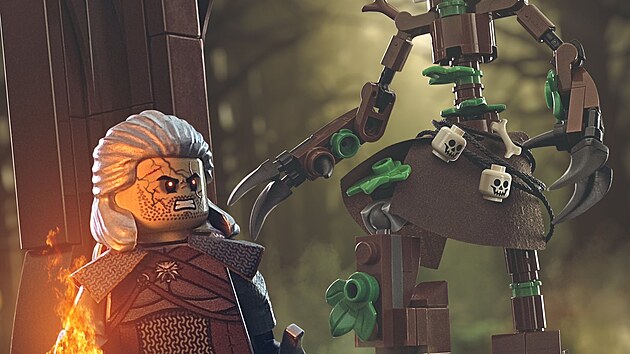 Fanoukovsk zpodobnn zaklnae Geralta jako postaviky z Lega