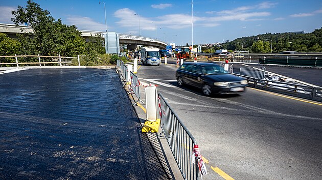 Oprava Barrandovského mostu (23. 8. 2023)