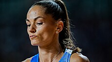 Tereza Petr�ilková dumá po semifinálovém b�hu na 400 metr� na MS v Budape�ti.