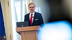 Premiér Petr Fiala na porad eských velvyslanc v zahranií. (28. srpna 2023)