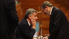 Ministr spravedlnosti Pavel Blaek a senátor Tomá Töpfer na schzi Senátu....