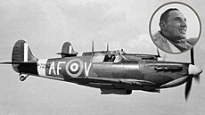 V RAF létal Vaátko na stroji Supermarine Spitfire Mk.VB.