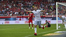 Obránce Hoffenheimu Pavel Kade�ábek slaví gól v utkání s Heidenheimem