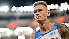 Radek Ju�ka b�hem finále dálka��