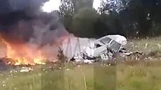 Trosky ruského letadla, na jeho� palub� byl údajn� i �éf �oldné�ské skupiny...