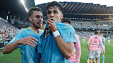 �pan�lský mláde�nický reprezentant Gabri Veiga slaví gól v dresu Celty Vigo.