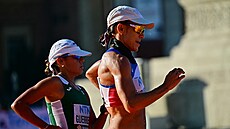 Chodkyn Tereza urdiaková bhem závodu na 35 km na mistrovství svta v...