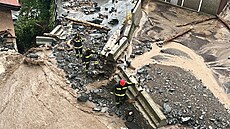 V obci Blevio na severu Itálie se potýkají s následky sesuvu p�dy. (28. srpna...